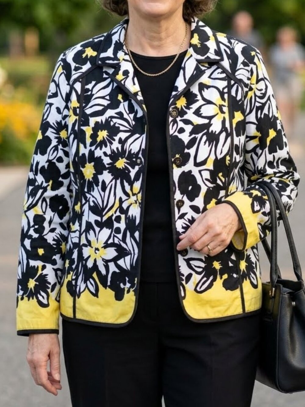 Draper's & Damon's Women's Stretch Floral Jacket Size 1X Bold Colored Blazer